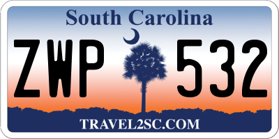 SC license plate ZWP532