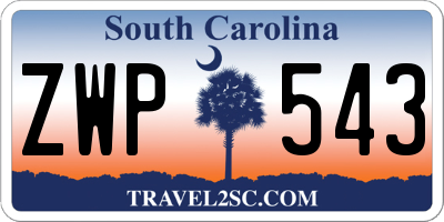 SC license plate ZWP543