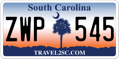 SC license plate ZWP545