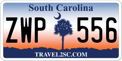 SC license plate ZWP556