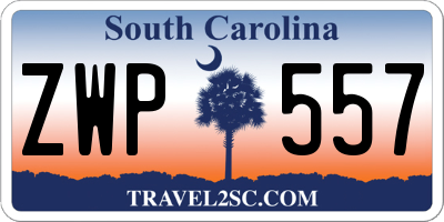 SC license plate ZWP557