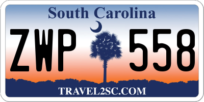SC license plate ZWP558