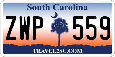 SC license plate ZWP559