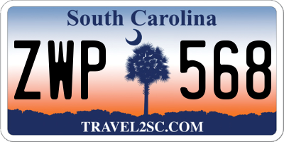 SC license plate ZWP568