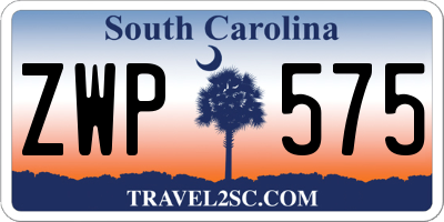SC license plate ZWP575