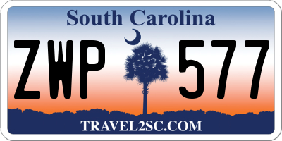 SC license plate ZWP577