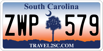 SC license plate ZWP579