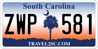 SC license plate ZWP581