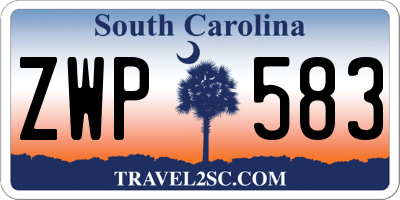 SC license plate ZWP583