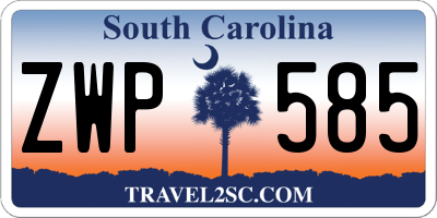 SC license plate ZWP585