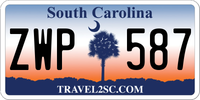 SC license plate ZWP587
