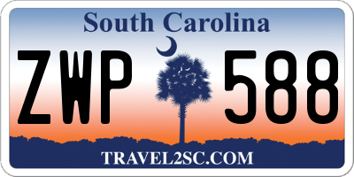 SC license plate ZWP588