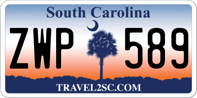 SC license plate ZWP589