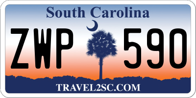 SC license plate ZWP590
