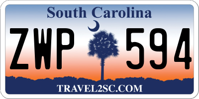 SC license plate ZWP594