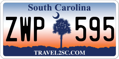 SC license plate ZWP595