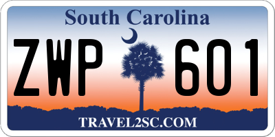 SC license plate ZWP601