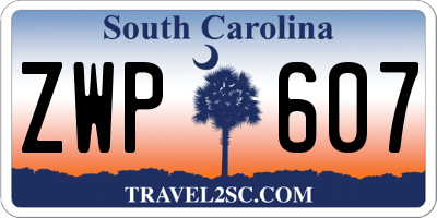 SC license plate ZWP607