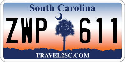 SC license plate ZWP611