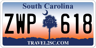 SC license plate ZWP618