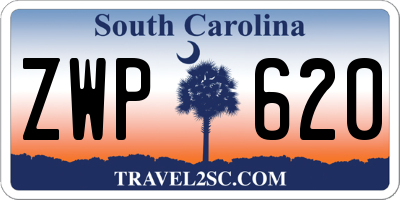 SC license plate ZWP620