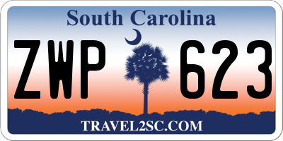 SC license plate ZWP623