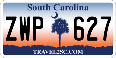 SC license plate ZWP627