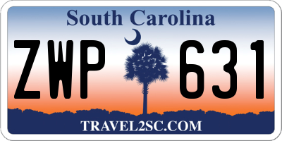 SC license plate ZWP631
