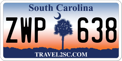 SC license plate ZWP638