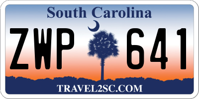 SC license plate ZWP641