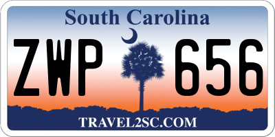 SC license plate ZWP656
