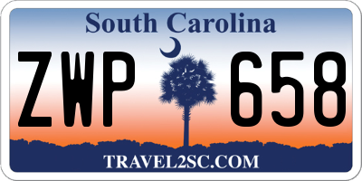 SC license plate ZWP658