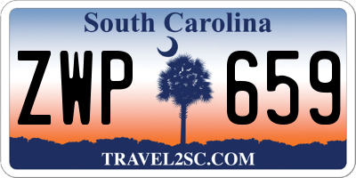 SC license plate ZWP659