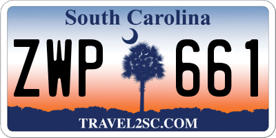 SC license plate ZWP661