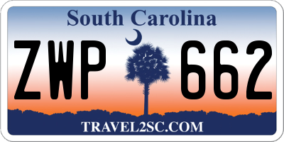 SC license plate ZWP662