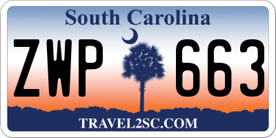 SC license plate ZWP663