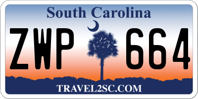 SC license plate ZWP664