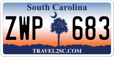 SC license plate ZWP683