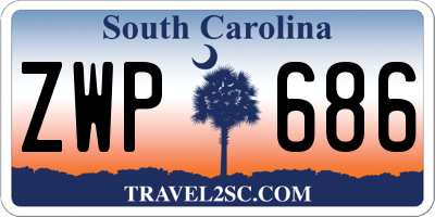 SC license plate ZWP686