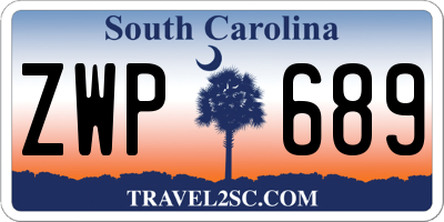 SC license plate ZWP689