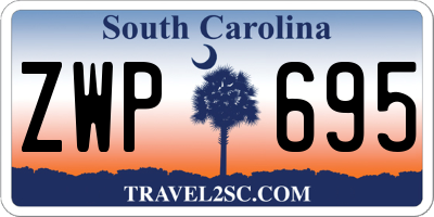 SC license plate ZWP695