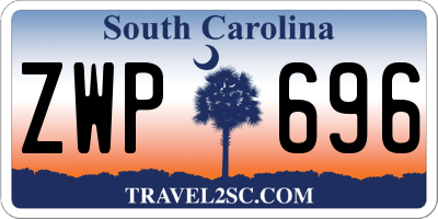 SC license plate ZWP696