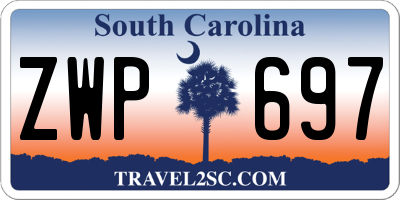 SC license plate ZWP697