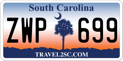 SC license plate ZWP699