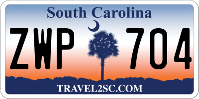SC license plate ZWP704