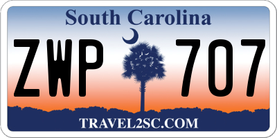SC license plate ZWP707