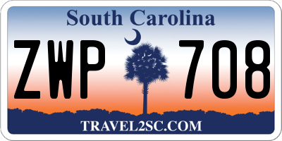 SC license plate ZWP708