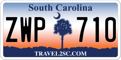 SC license plate ZWP710