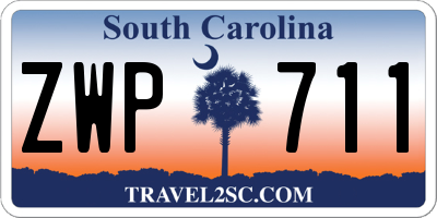 SC license plate ZWP711