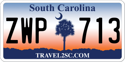 SC license plate ZWP713